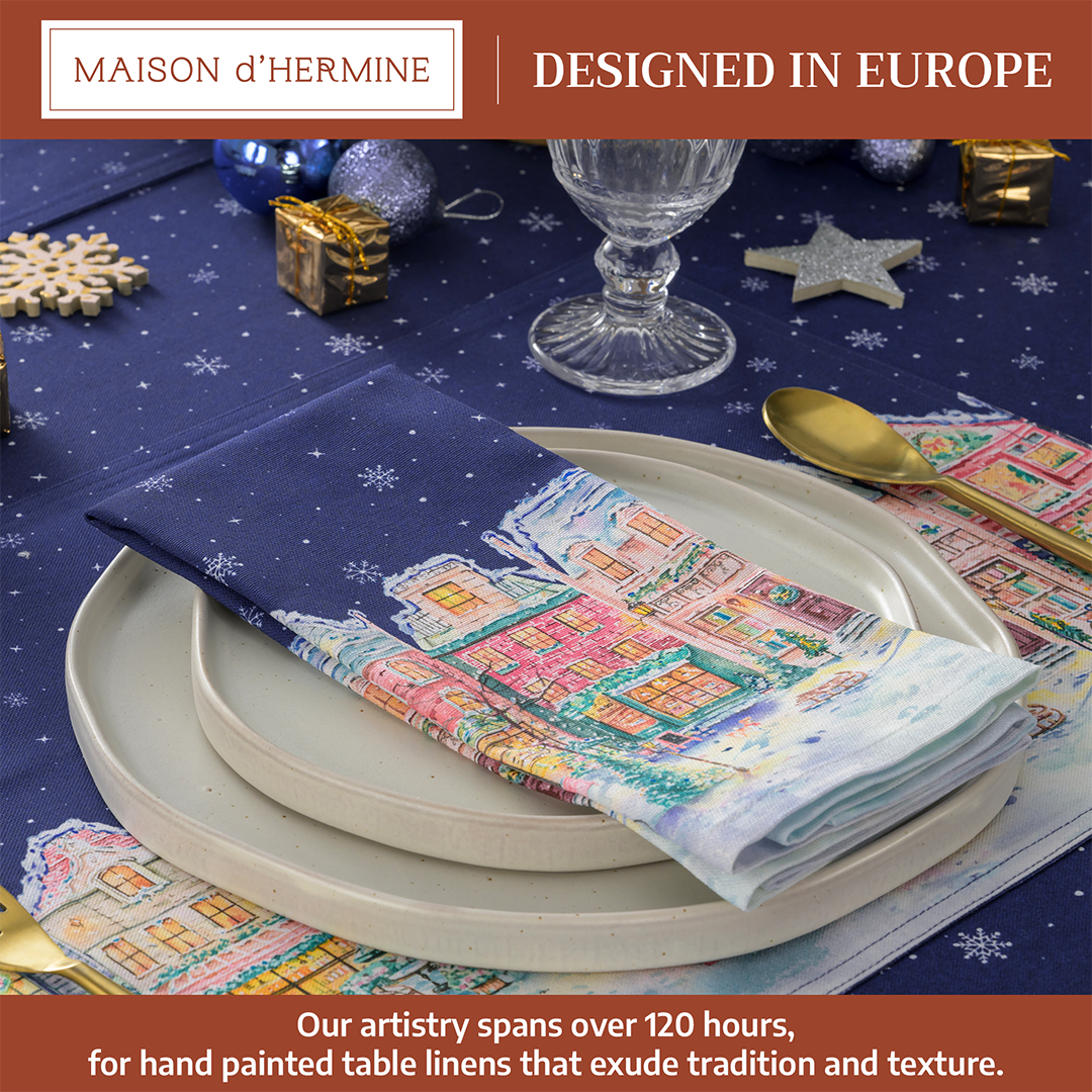 Christmas Market Napkin Set | Maison d'Hermine