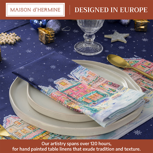 Christmas Market Napkin Set | Maison d'Hermine