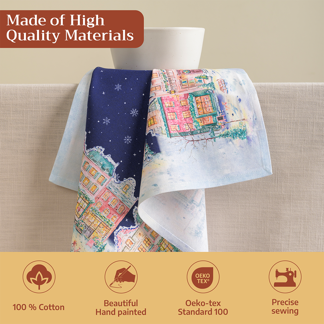 Christmas Market Napkin Set | Maison d'Hermine
