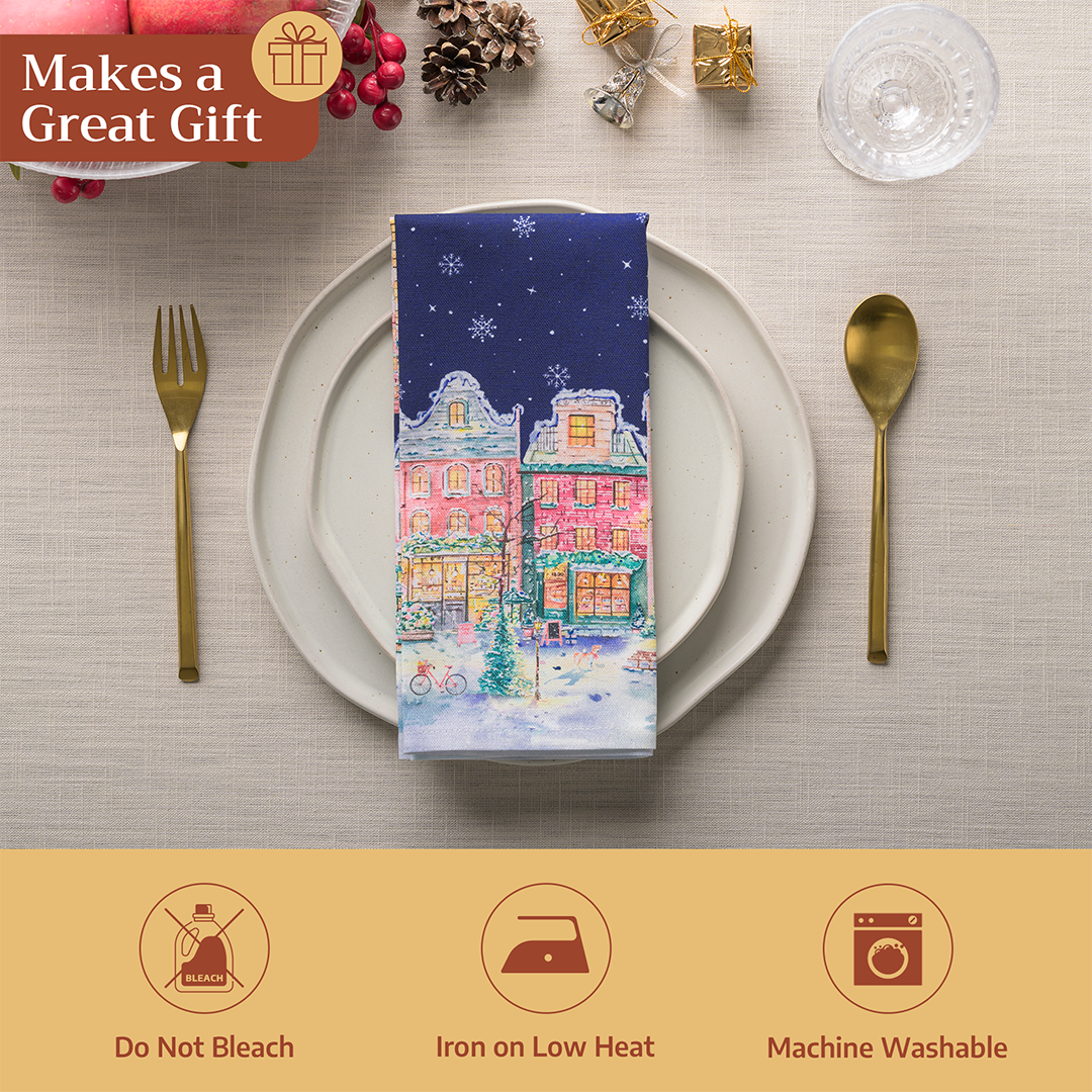 Christmas Market Napkin Set | Maison d'Hermine