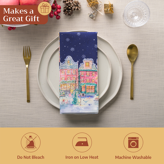Christmas Market Napkin Set | Maison d'Hermine