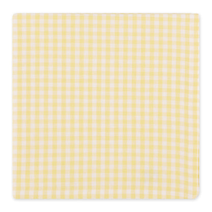 Sundress Yellow Gingham Cotton Napkins Set/4 | Design Imports