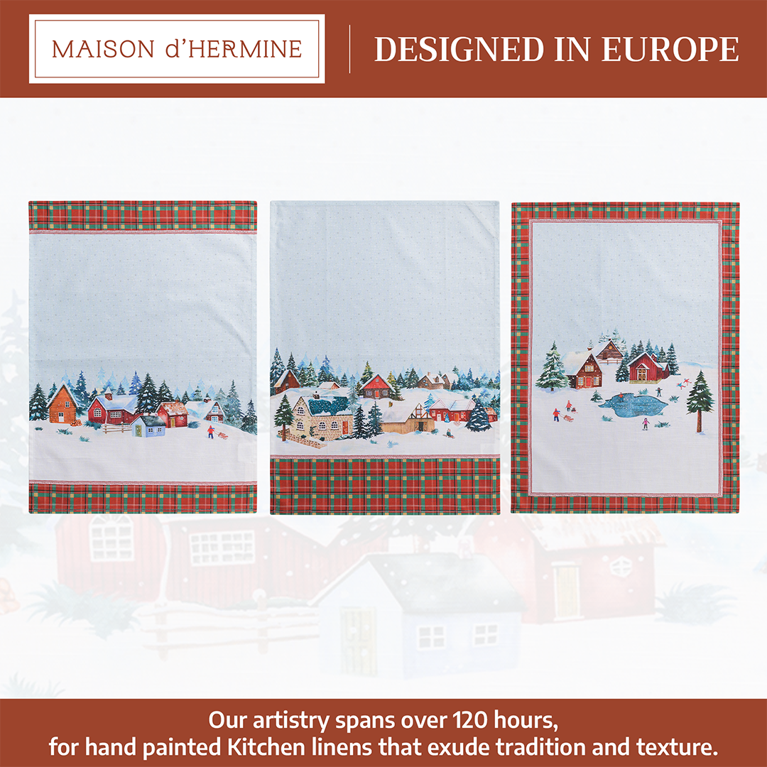 Megeve Kitchen Towel Set | Maison d'Hermine
