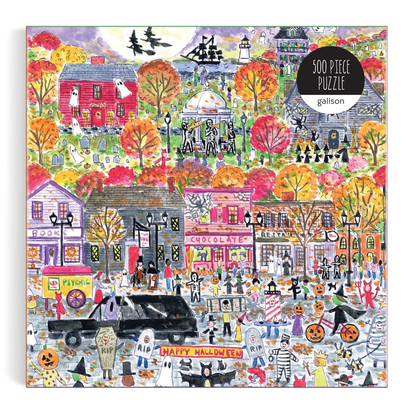 Michael Storrings Halloween Parade Puzzle (500 Piece) | Galison