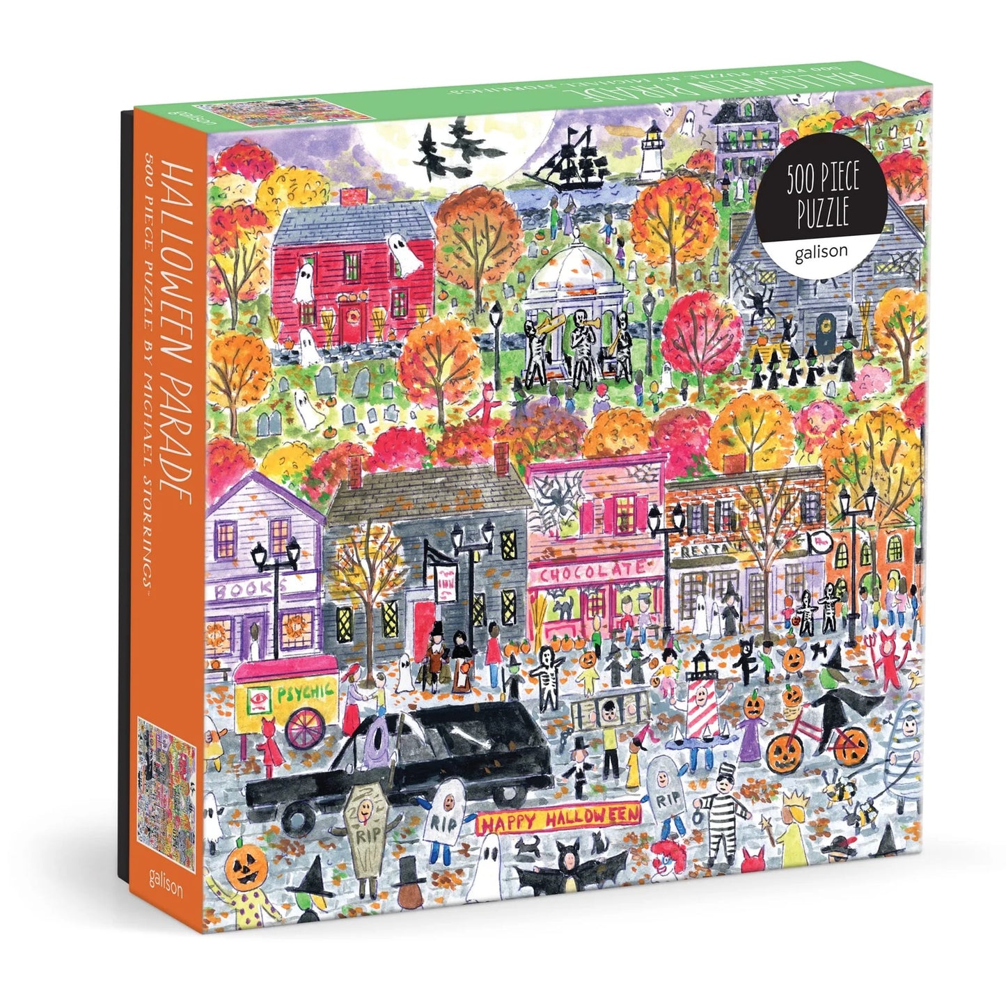 Michael Storrings Halloween Parade Puzzle (500 Piece) | Galison