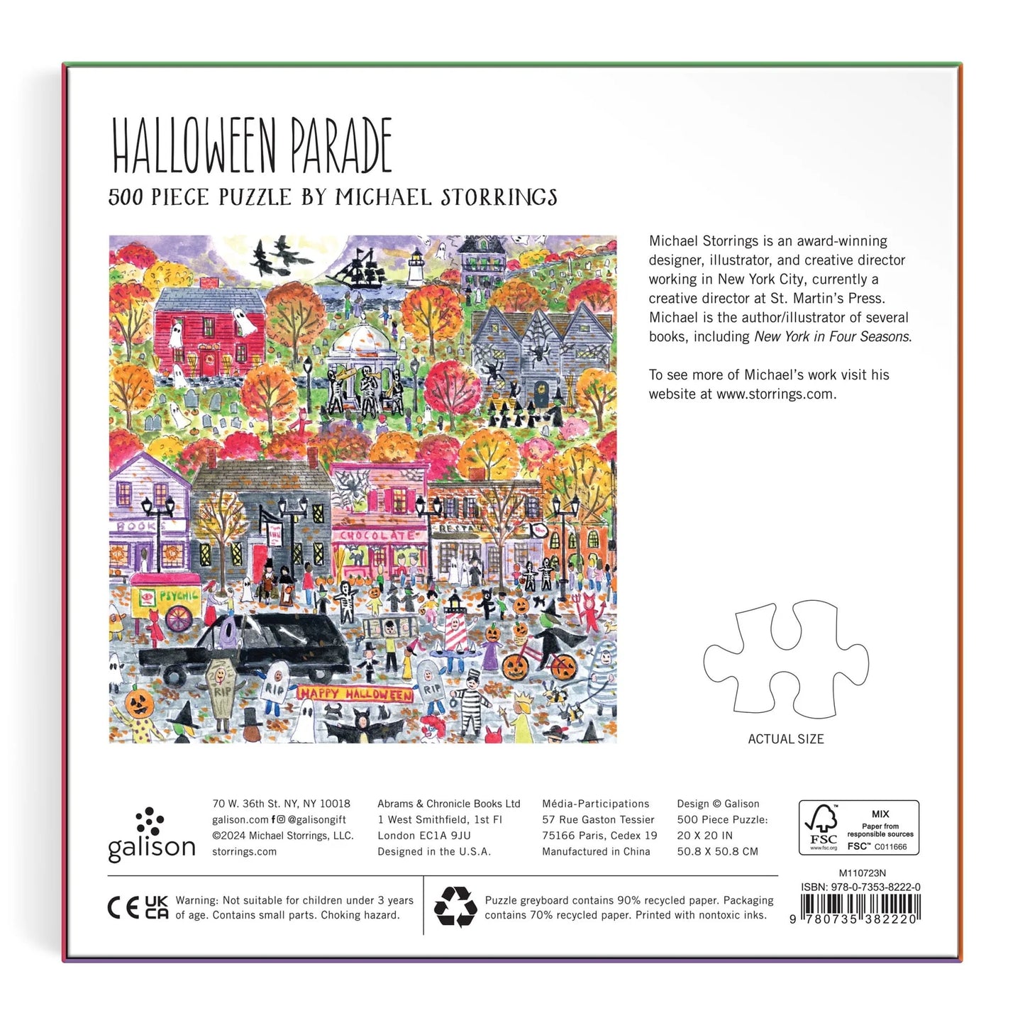 Michael Storrings Halloween Parade Puzzle (500 Piece) | Galison