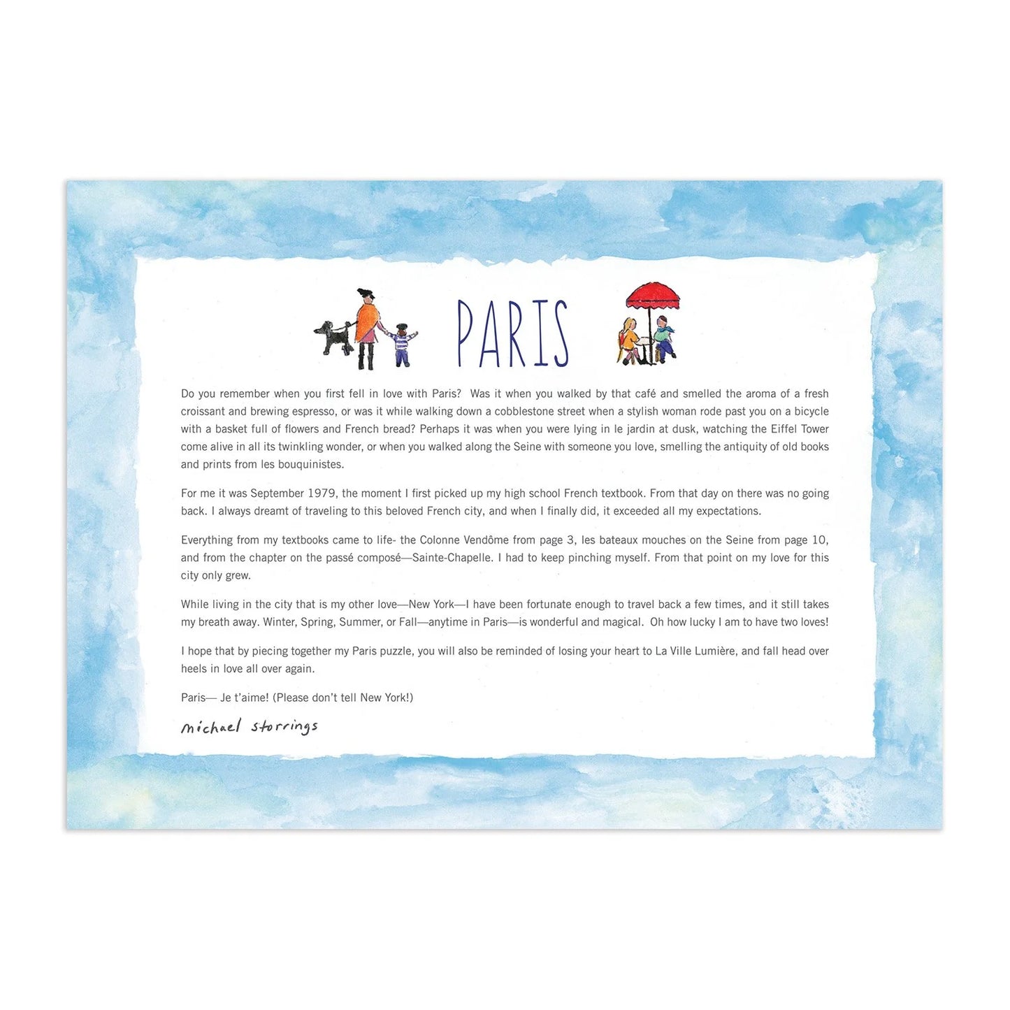 Michael Storrings Paris 1000 Piece Puzzle | Galison
