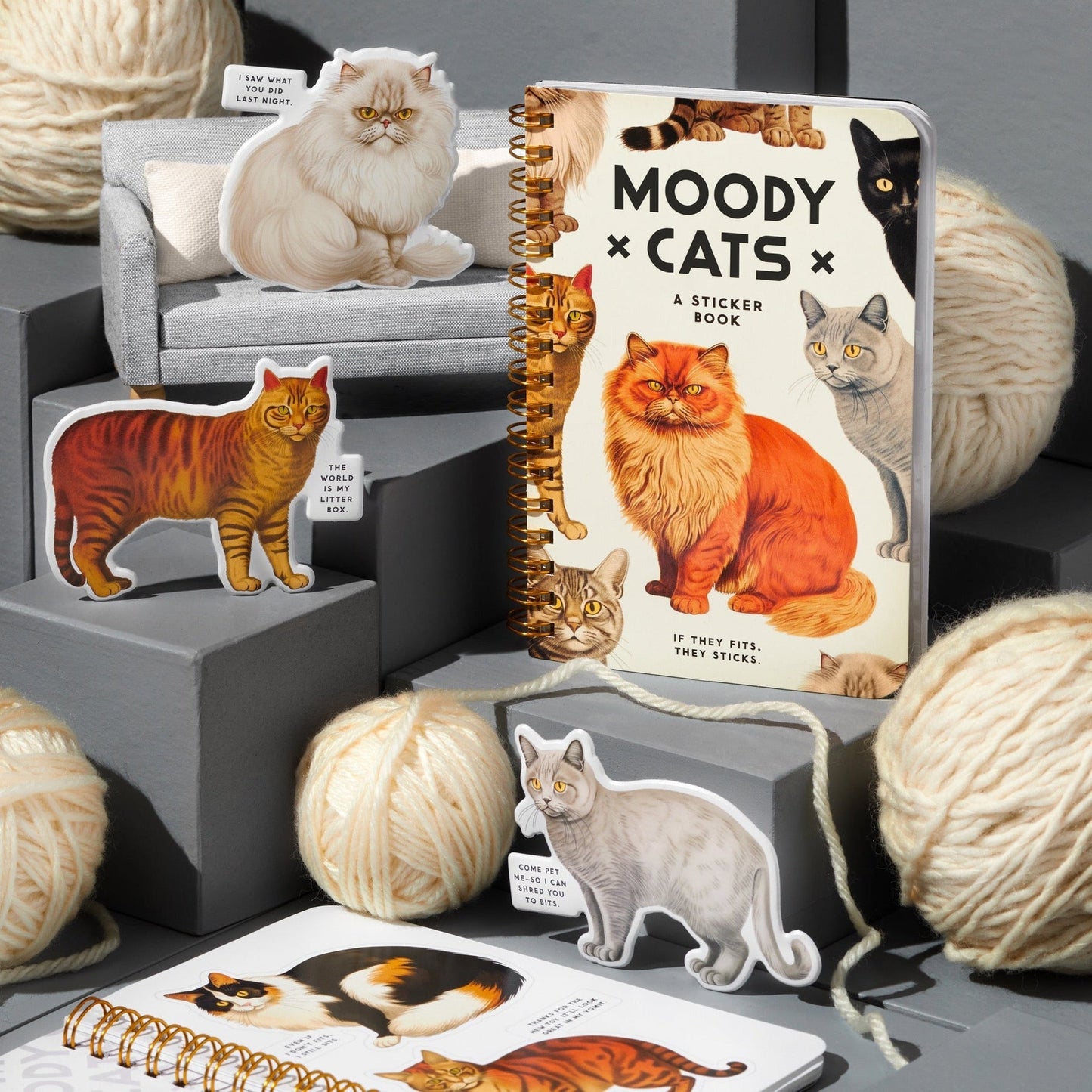 Moody Cats Sticker Book | Galison