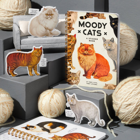 Moody Cats Sticker Book | Galison