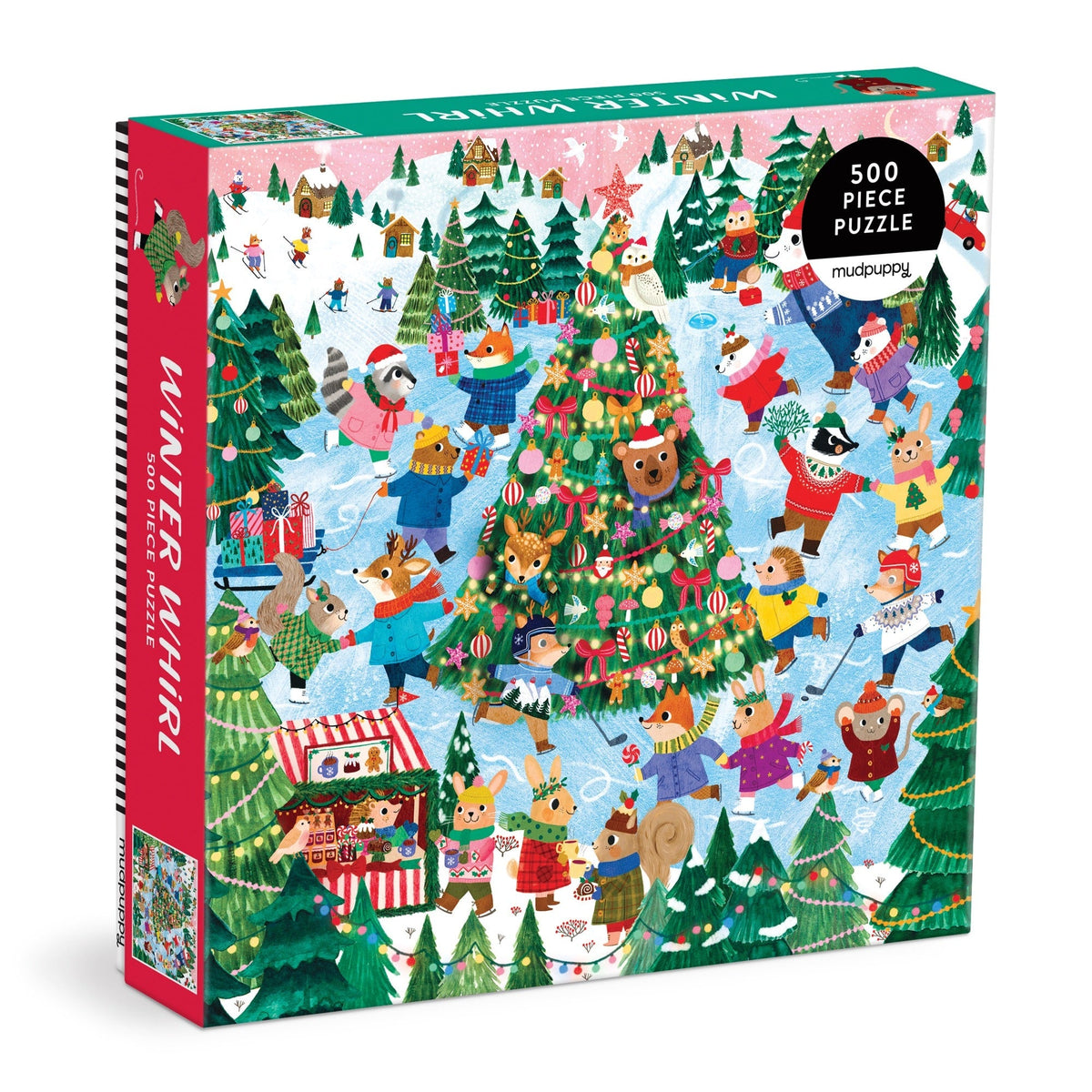 Winter Whirl Family Puzzle (500 Piece) | Mudpuppy