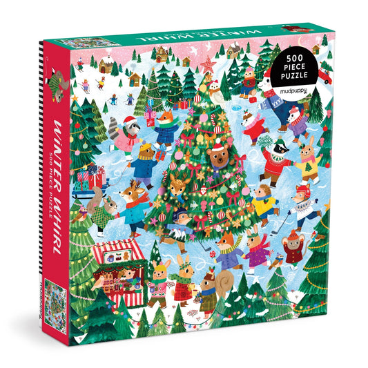 Winter Whirl Family Puzzle (500 Piece) | Mudpuppy