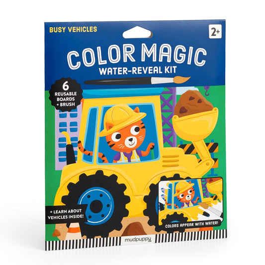 Busy Vehicles Color Magic Water-Reveal Kit | Mudpuppy