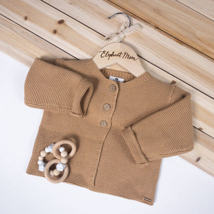 Mustard Powder Knit Jacket | Elephant Mom