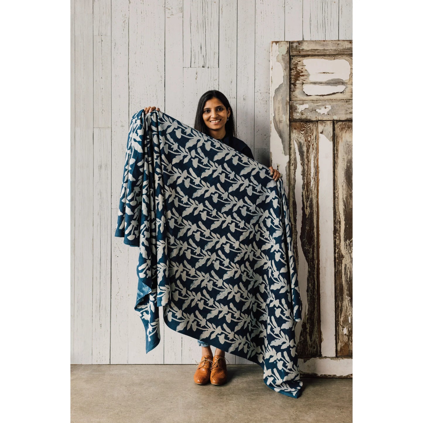 Block Print Flourish Tablecloth | Danica