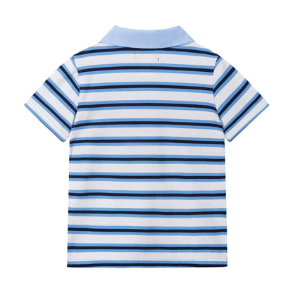 Navy Stripe Polo & Shorts Set | Andy & Evan