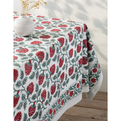 Block Print Carnation Tablecloth | Danica