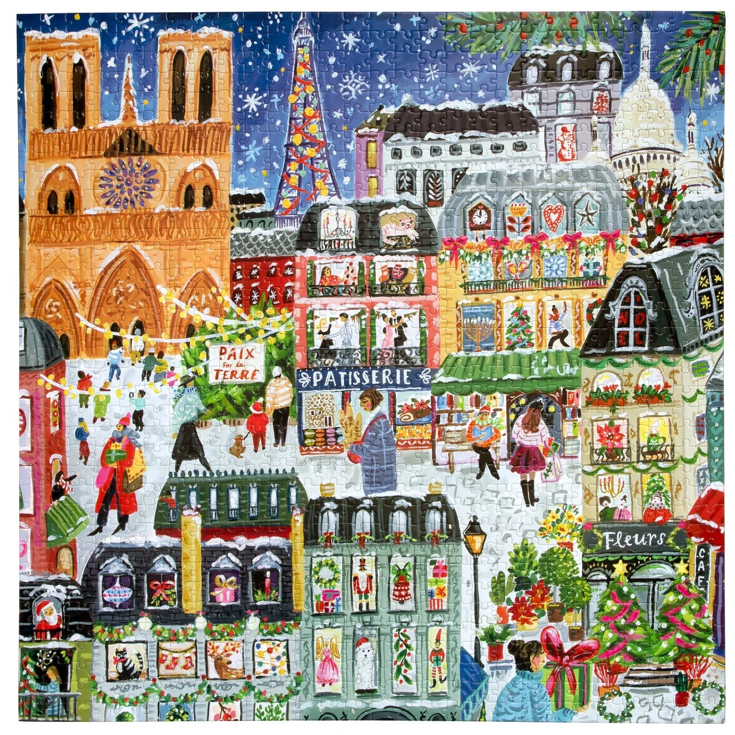 Paris Christmas Puzzle (1000 Piece) | Eeboo