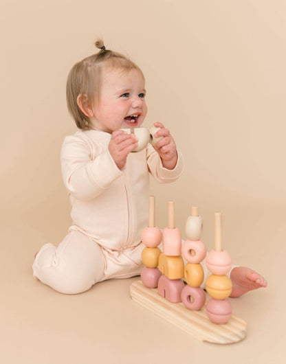 Rosy Peach Cotton Romper | Kit & Petal