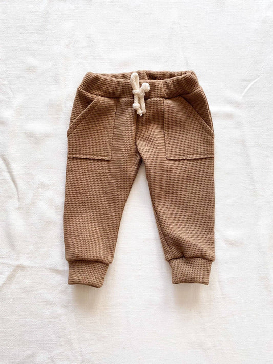 Hazelnut Waffle Sweatpants | Petite Evelina