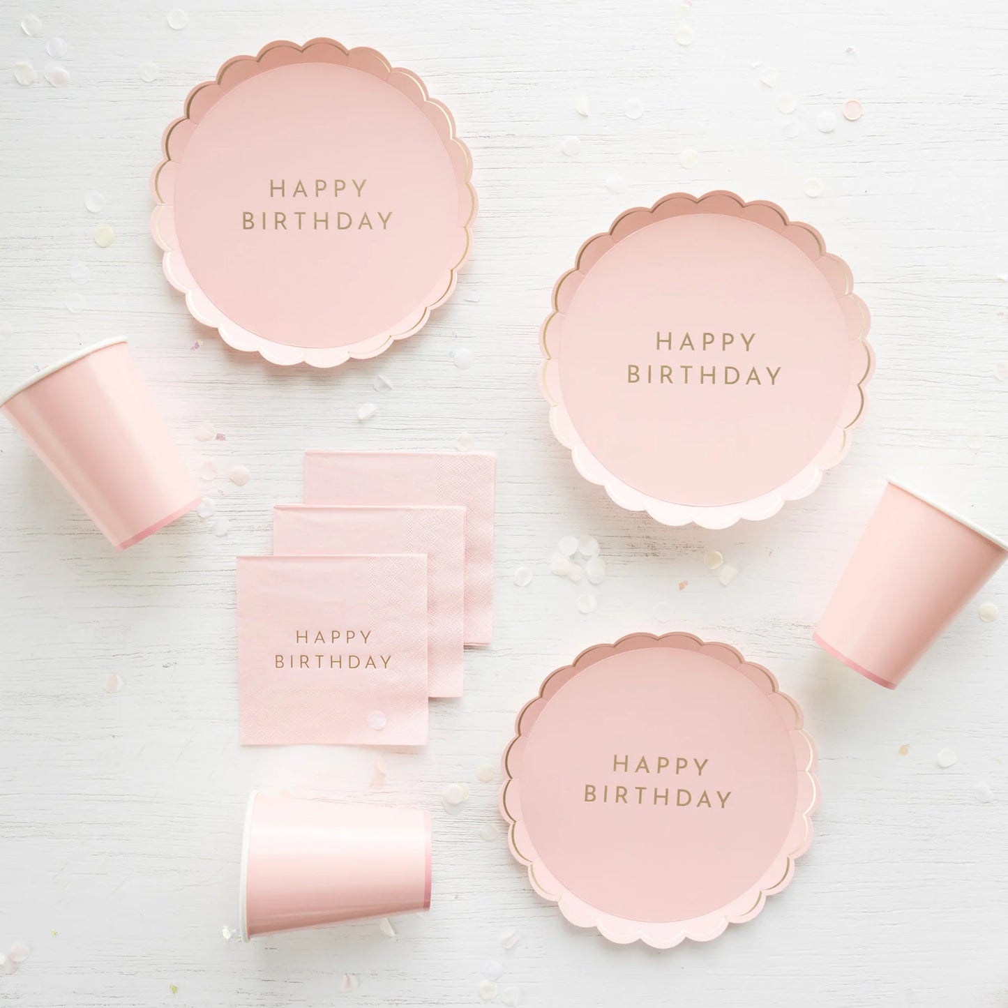 Pink Happy Birthday Cocktail Napkin | Bonjour Fete