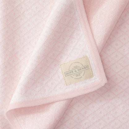 Pink Jacquard Sweater Blanket | Hope & Henry