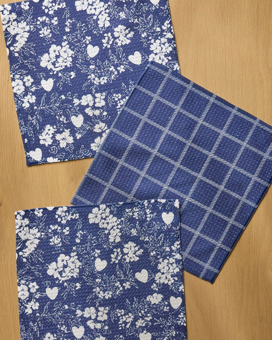 Posy Plaid Dishcloth Set | Geometry