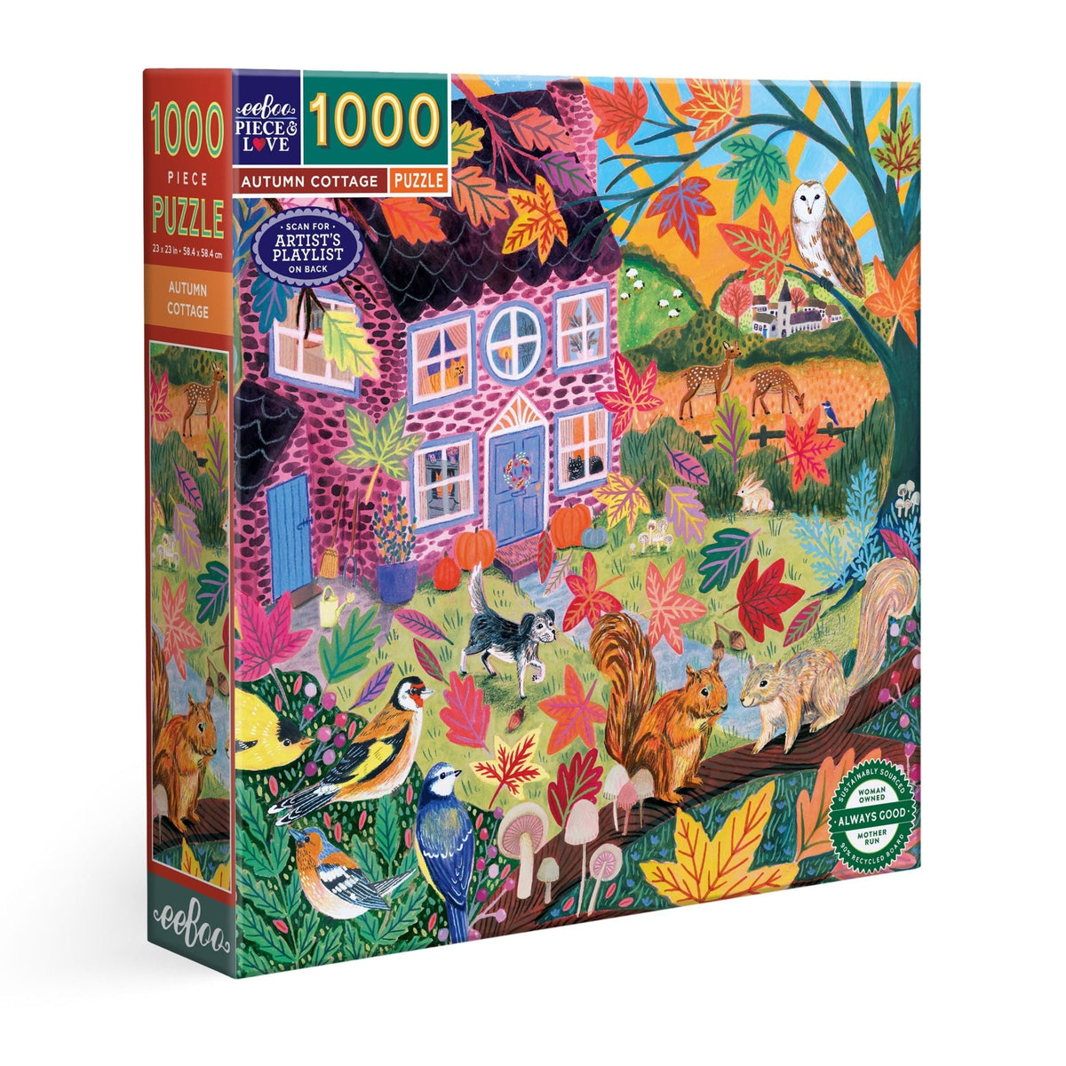 Autumn Cottage Puzzle (1000pc) | Eeboo