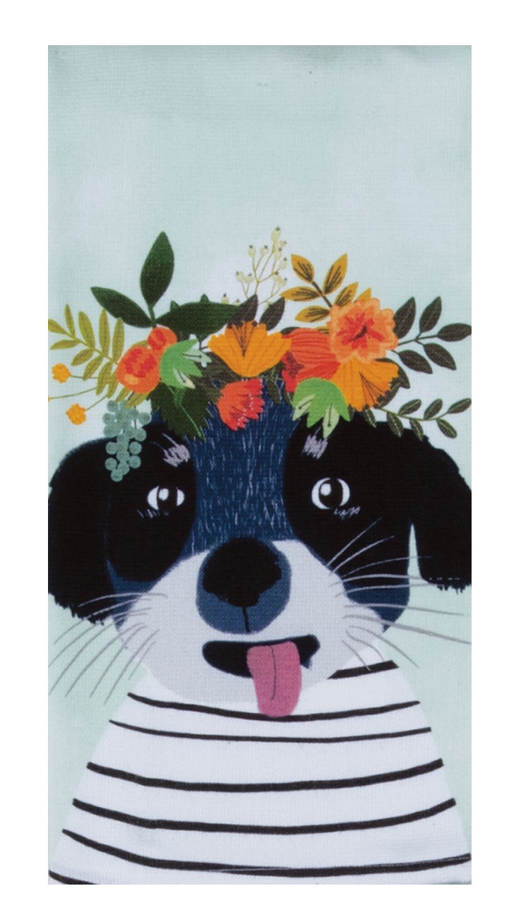Floral Dog Terry Towel | Kay Dee Designs