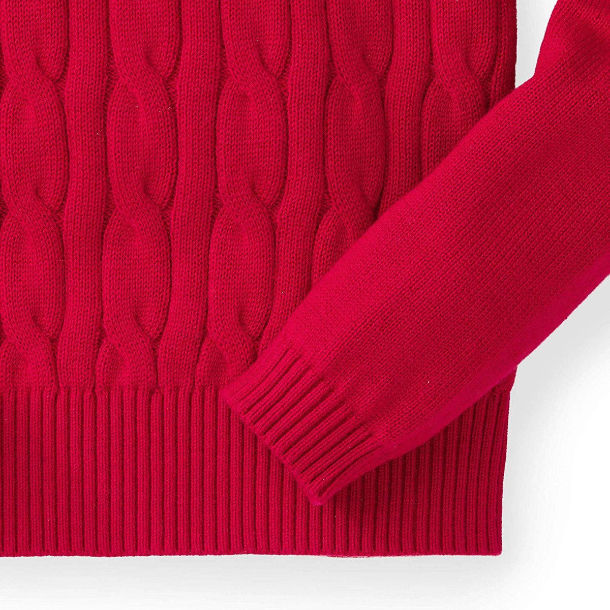 Red Cable Front Sweater | Hope & Henry