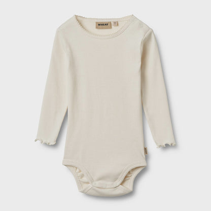 Regitze Ivory Bodysuit | Wheat