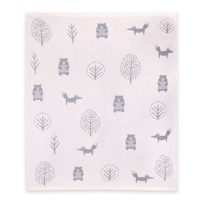 Into The Woods Knit Reversible Baby Blanket | Viverano Organics