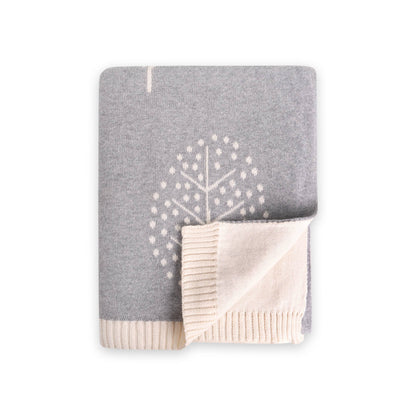 Into The Woods Knit Reversible Baby Blanket | Viverano Organics