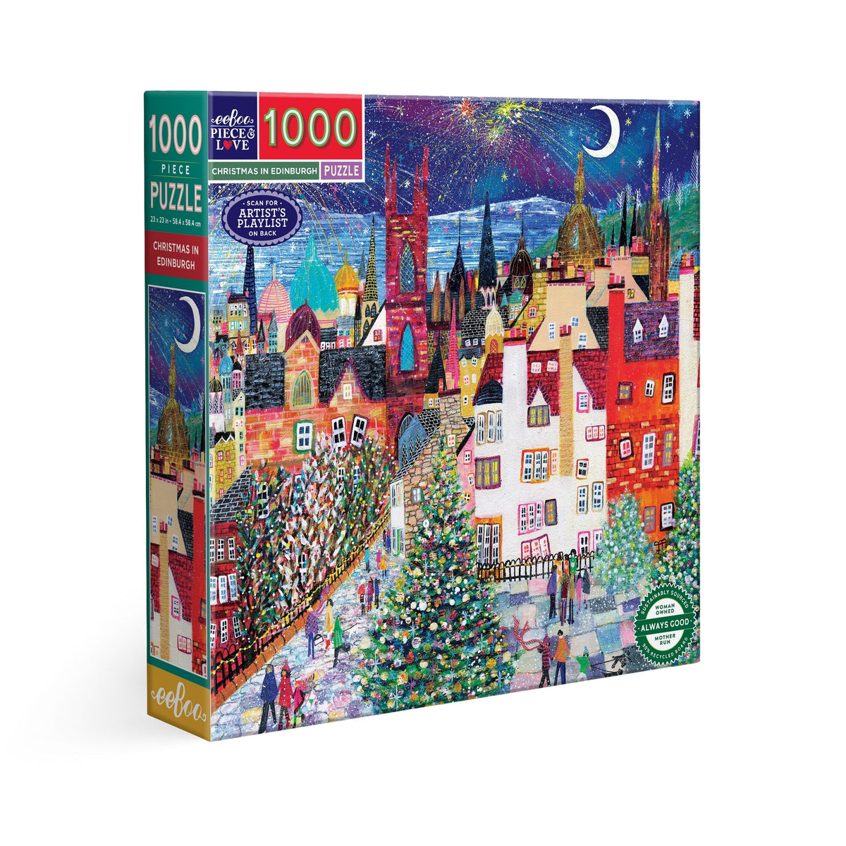 Christmas in Edinburgh Puzzle (1000pc) | Eeboo
