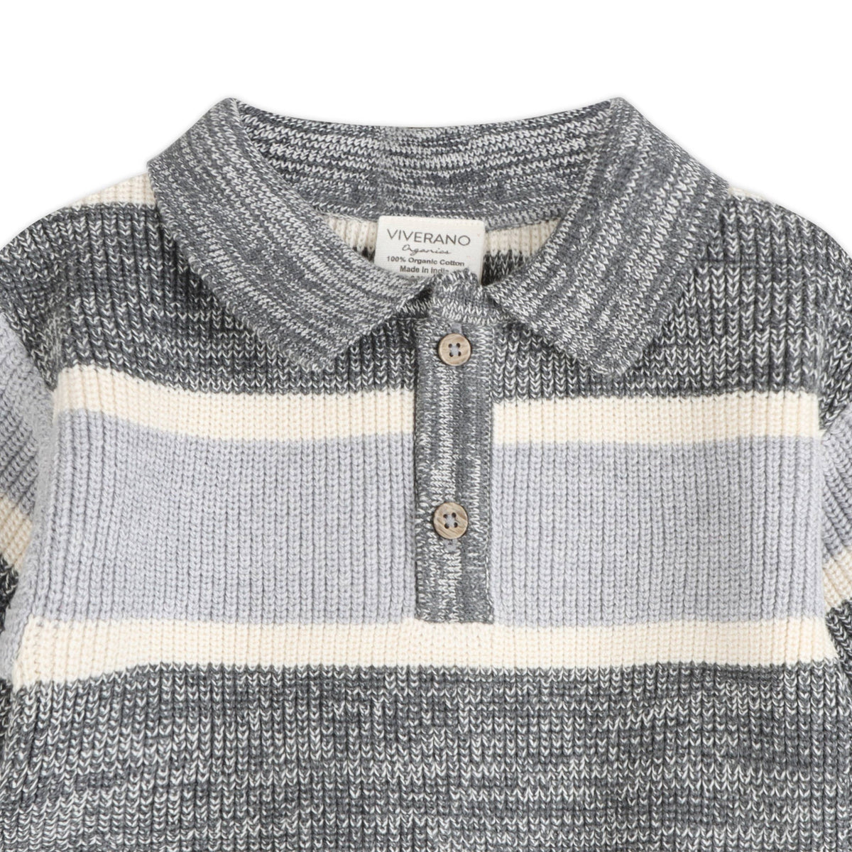Rugby Stripe Polo Pullover & Pants Set | Viverano Organics