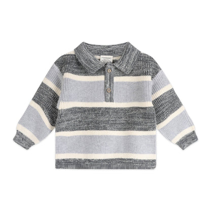 Rugby Stripe Polo Pullover & Pants Set | Viverano Organics