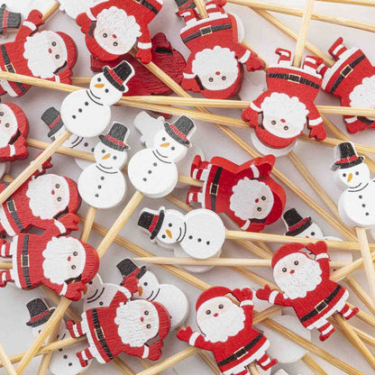 Snowman & Santa Decorative Picks - 4.5" | TableCraft