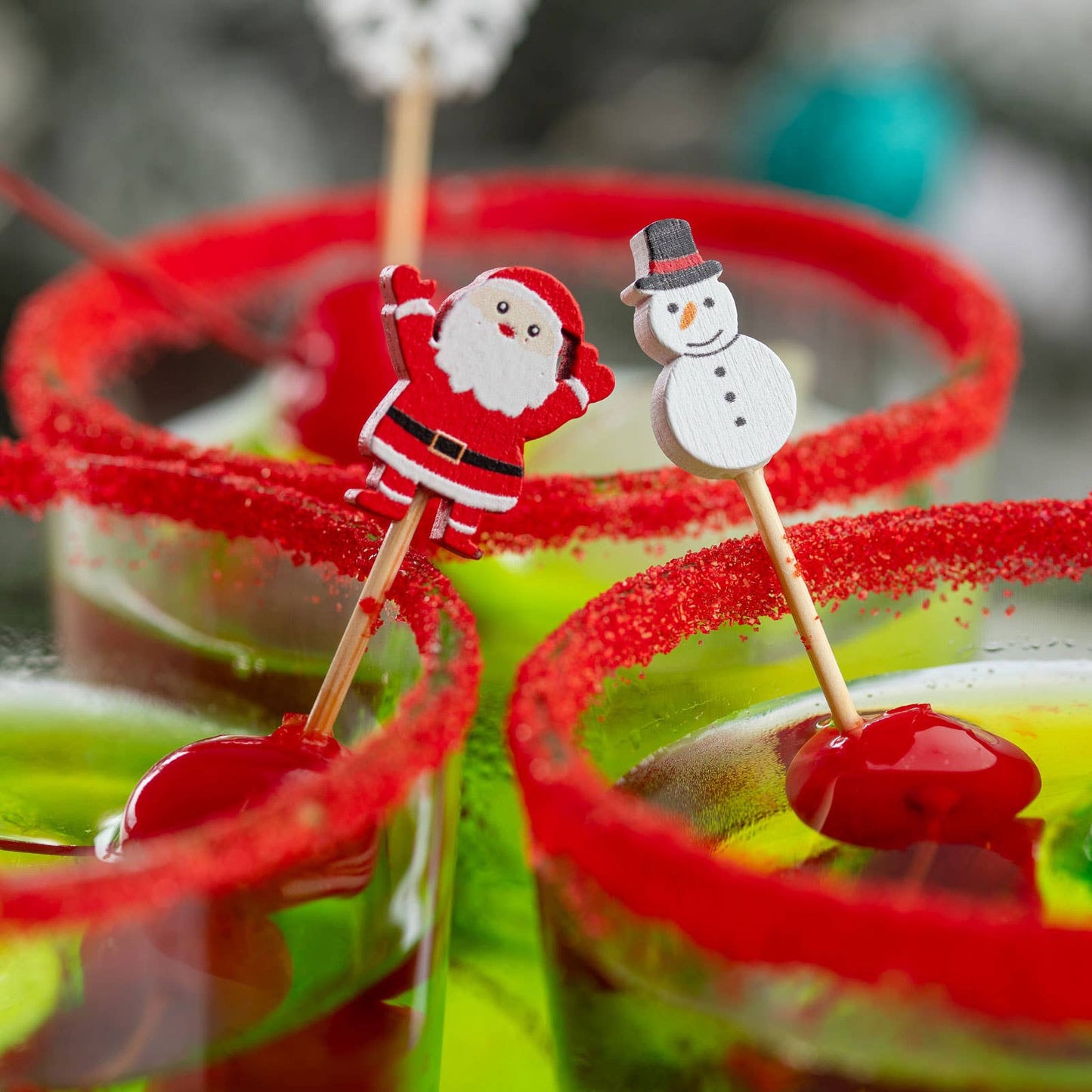 Snowman & Santa Decorative Picks - 4.5" | TableCraft