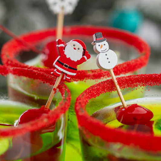 Snowman & Santa Decorative Picks - 4.5" | TableCraft