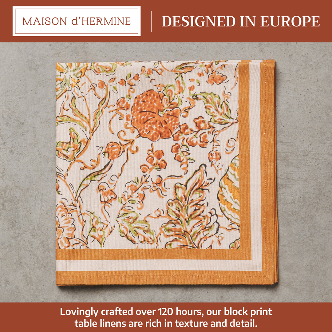 Pumpkin Spice Napkin Set | Maison d'Hermine
