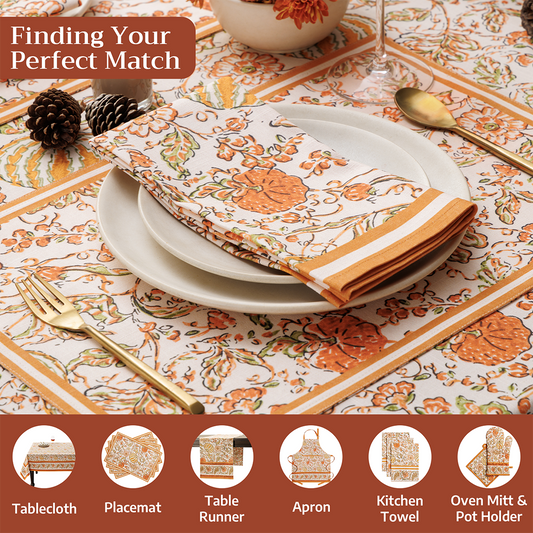 Pumpkin Spice Napkin Set | Maison d'Hermine