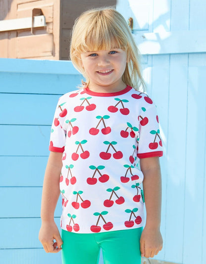 Cherry Print Tee | Toby Tiger Organic