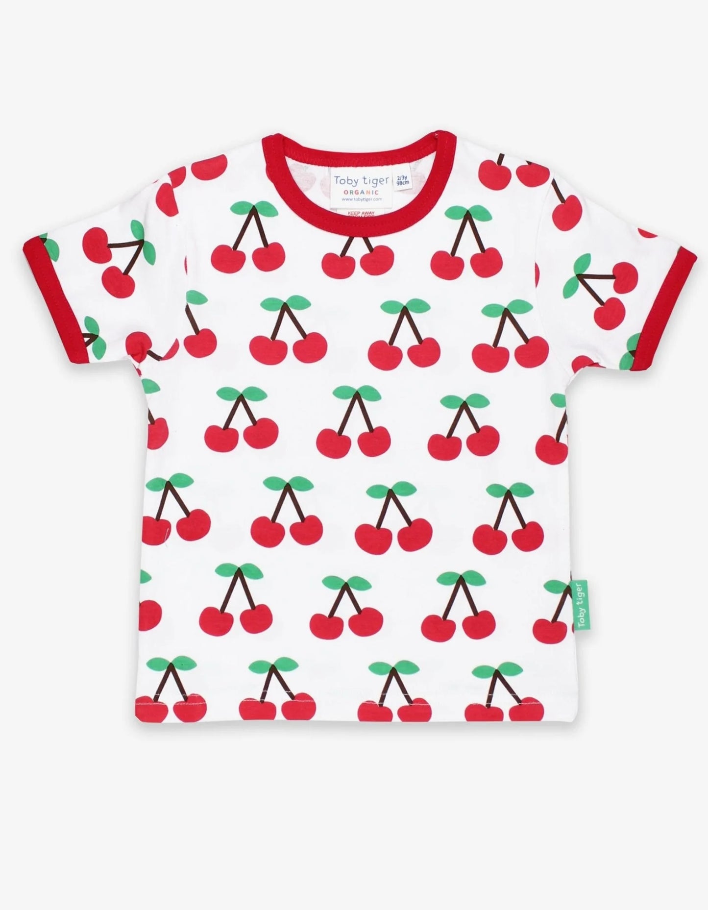 Cherry Print Tee | Toby Tiger Organic