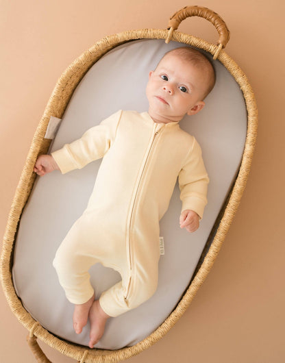 Sunny Yellow Cotton Romper | Kit & Petal