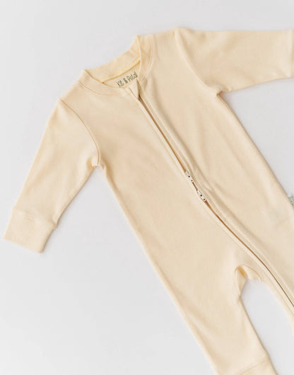 Sunny Yellow Cotton Romper | Kit & Petal