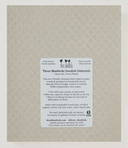 Playful Pup on Sand Swedish Dishcloth | Three Bluebirds