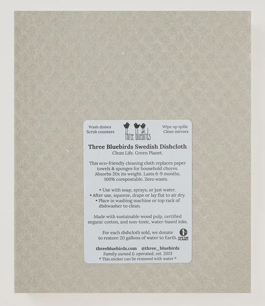 Playful Pup on Sand Swedish Dishcloth | Three Bluebirds