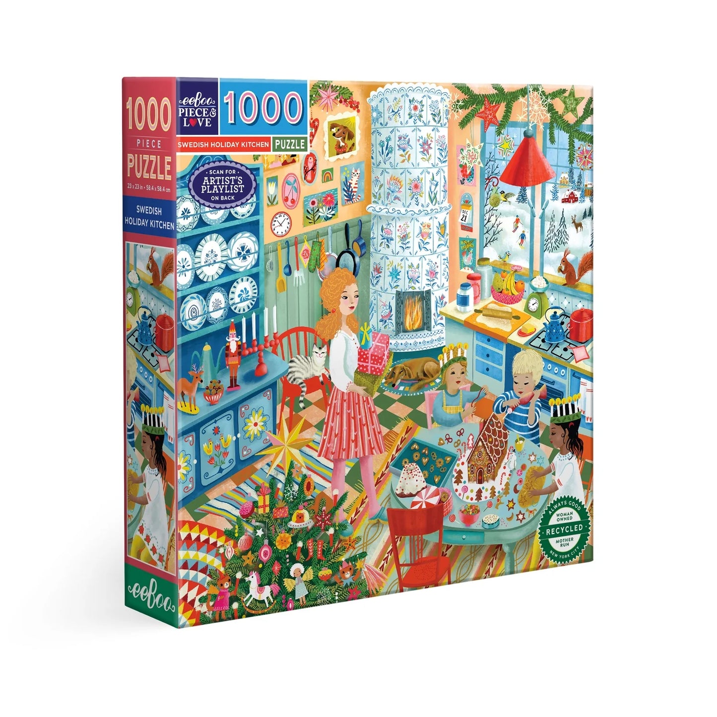 Swedish Holiday Kitchen Puzzle (1000 Piece) | Eeboo