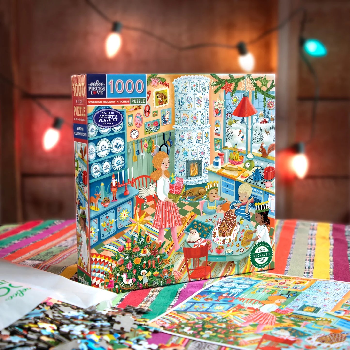 Swedish Holiday Kitchen Puzzle (1000 Piece) | Eeboo
