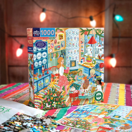 Swedish Holiday Kitchen Puzzle (1000 Piece) | Eeboo