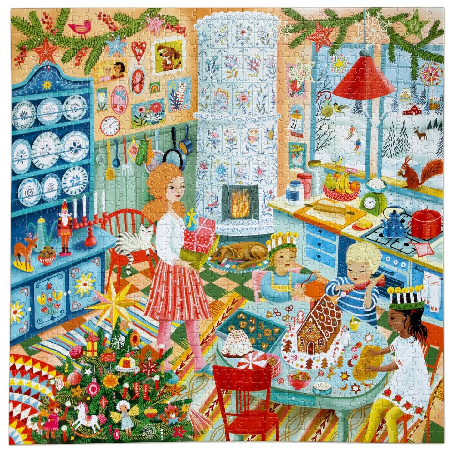 Swedish Holiday Kitchen Puzzle (1000 Piece) | Eeboo